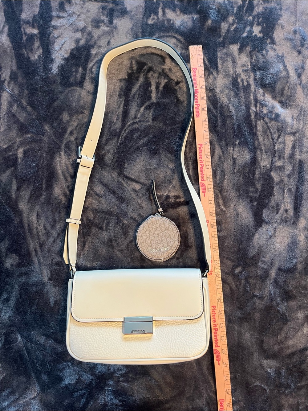 NWOT Calvin KleinLight Light Cream Crossbody Shoulder Bag with Adjustable Strap